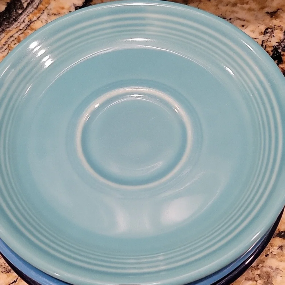 FIESTAWARE Turquoise Cup & Saucer - Fiesta Ware Tea Coffee
